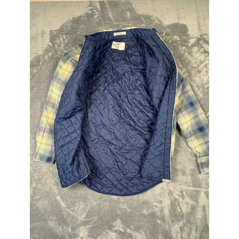 Northwest Territory Men's Quilted Lined Flannel Shirt Jacket Blue Plaid Size S - Picture 3 of 4